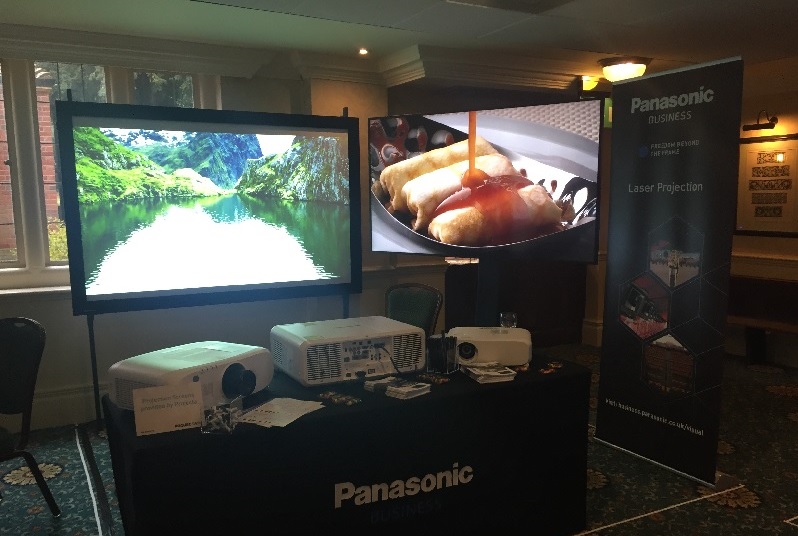 Panasonic M-Series Projectors and screen